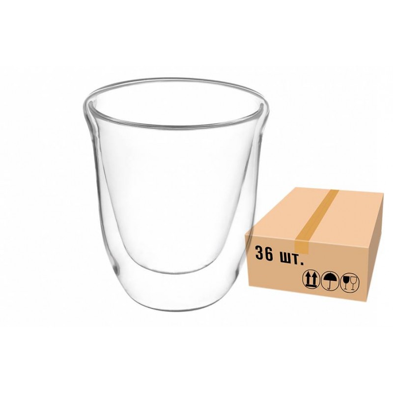 Стакан стеклянный с двойным дном  200ml 671-057