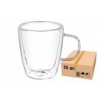 Чашка стеклянная с двойным дном 250ml 671-101