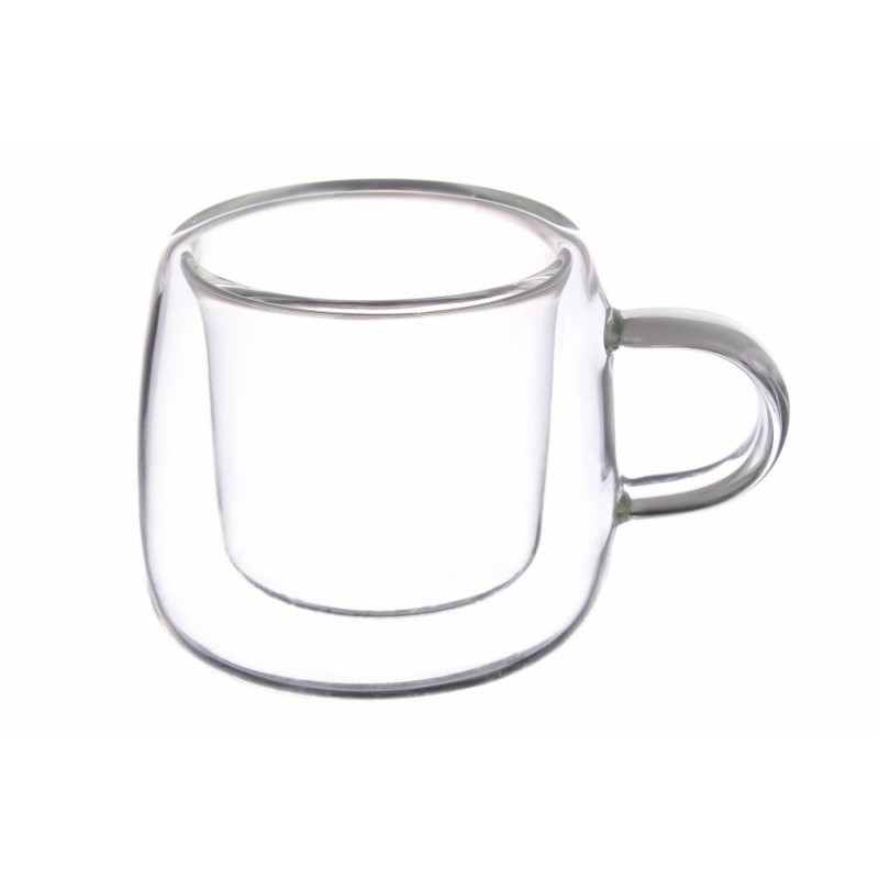 Чашка стеклянная с двойным дном 80ml 671-002