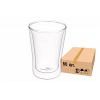 Чашка стеклянная с двойным дном 350ml 671-194