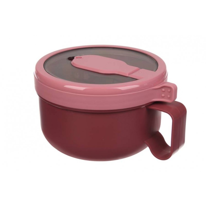 Ланч-бокс 850ml бордо (18×14.5×9.6см) 64-21-1516