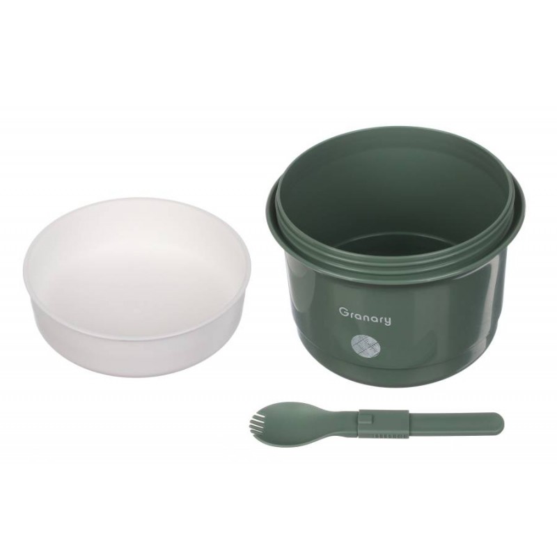 Ланч-бокс 1150ml+350ml зеленый (16.2×16.2×13.9см) 64-21-1431