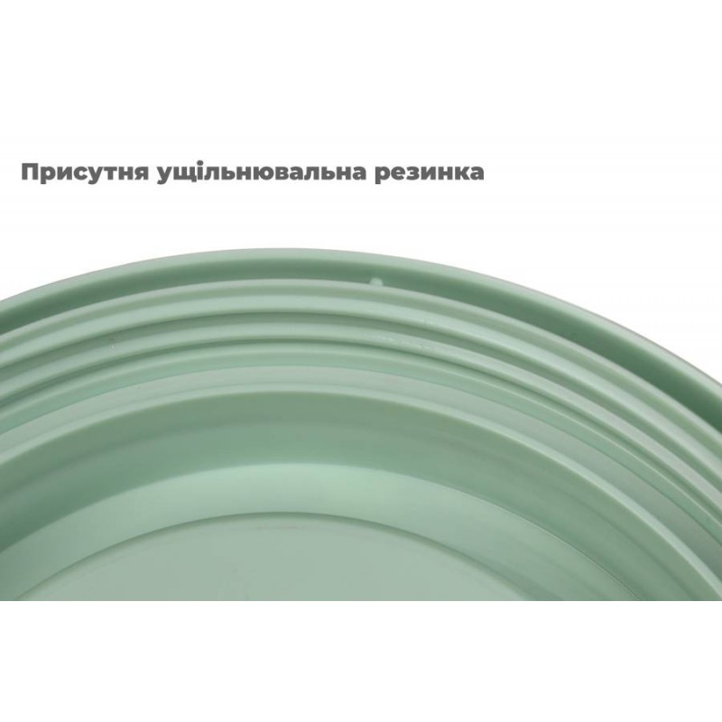 Ланч-бокс 1150ml+350ml зеленый (16.2×16.2×13.9см) 64-21-1431