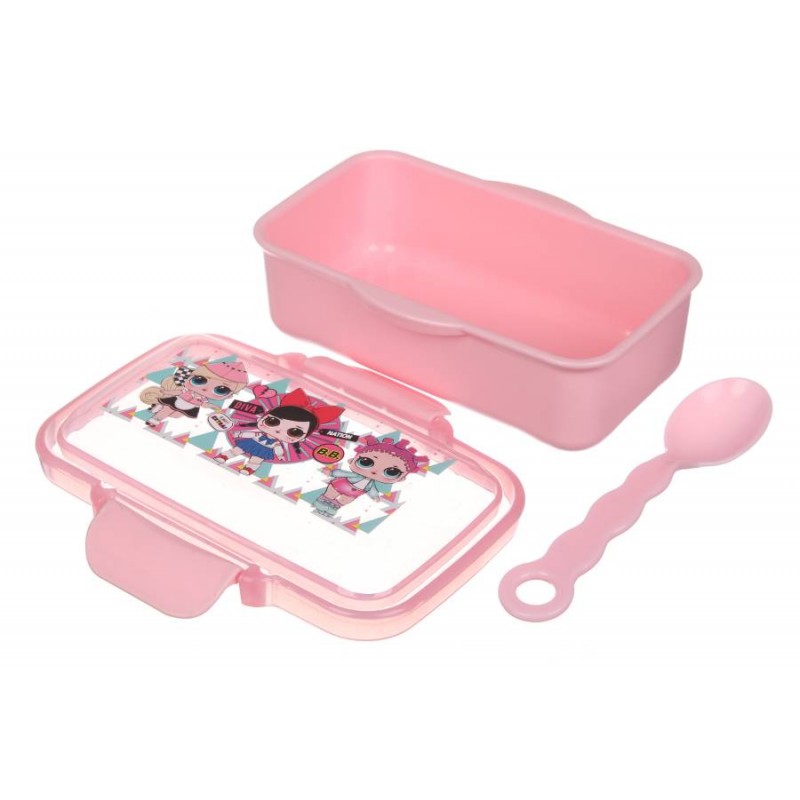 Ланч-бокс + бутылка розовый (16,5*9,5см+14*5см) 64-21-1929