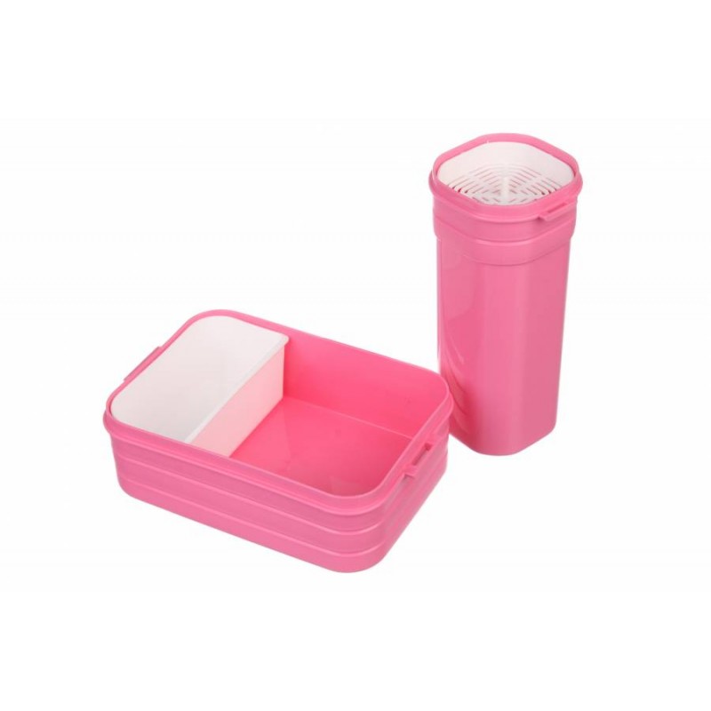 Ланч-бокс с розовой бутылкой 920ml + 589ml 64-21-557