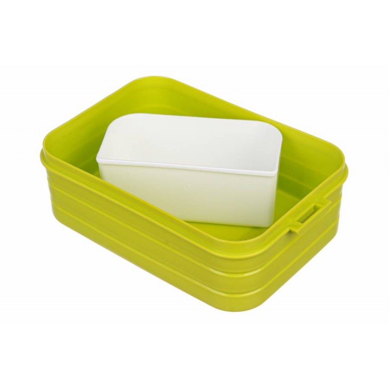 Ланч-бокс с бутылкой зеленый 920ml + 589ml 64-21-533