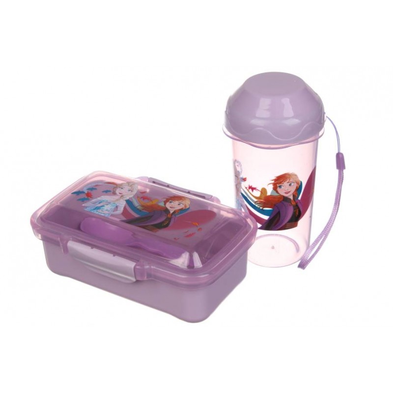 Ланч-бокс + бутылка сиреневый (16,5*9,5см+14*5см) 64-21-1875