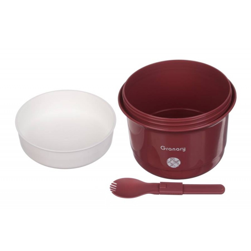 Ланч-бокс 1150ml+350ml бордо (16.2×16.2×13.9см) 64-21-1455
