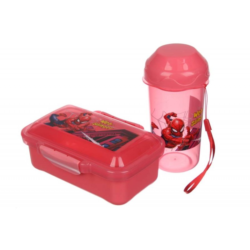 Ланч-бокс + бутылка красный (16,5*9,5см+14*5см) 64-21-1899