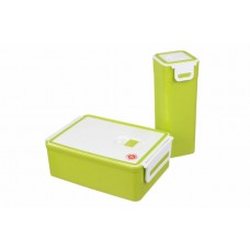 Ланч-бокс с бутылкой зеленый 960ml + 510ml 64-21-588