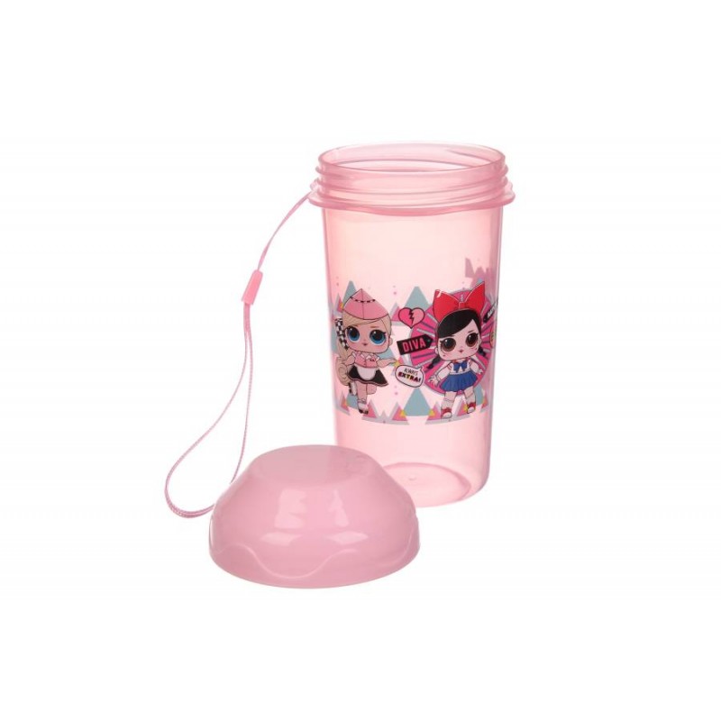 Ланч-бокс + бутылка розовый (16,5*9,5см+14*5см) 64-21-1929