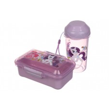 Ланч-бокс + бутылка фиолетовый (16,5*9,5см+14*5см) 64-21-1882