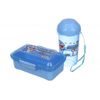 Ланч-бокс + бутылка синий (16,5*9,5см+14*5см) 64-21-1851