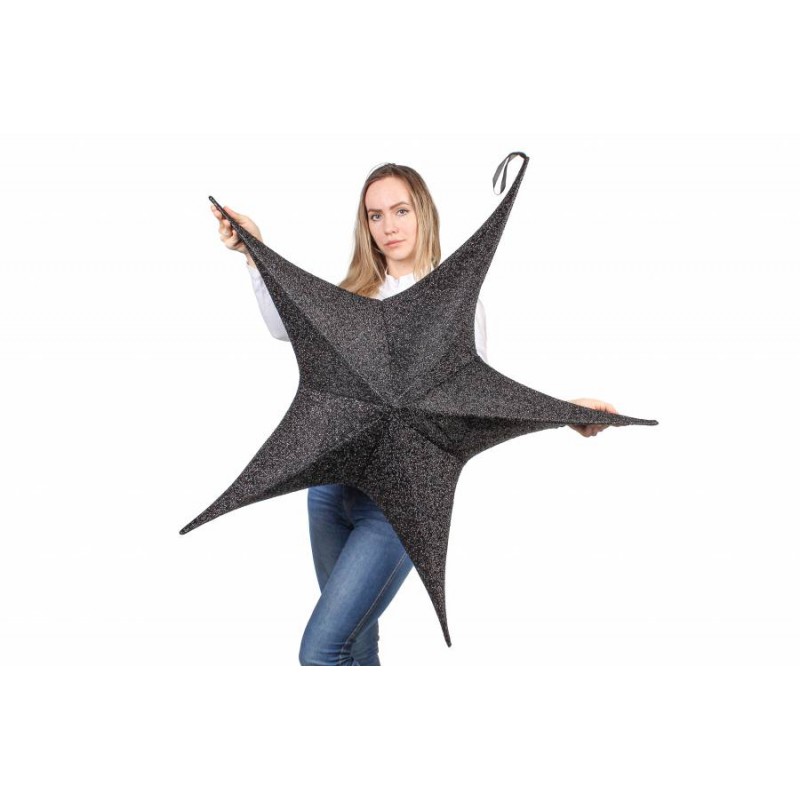 Звезда декоративная черная 110 см 254-320