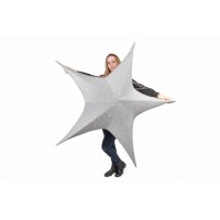 Звезда декоративная серебро 150см 254-405