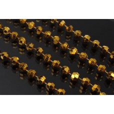 Бусы граненные золото (10мм х 10м) 5-76857