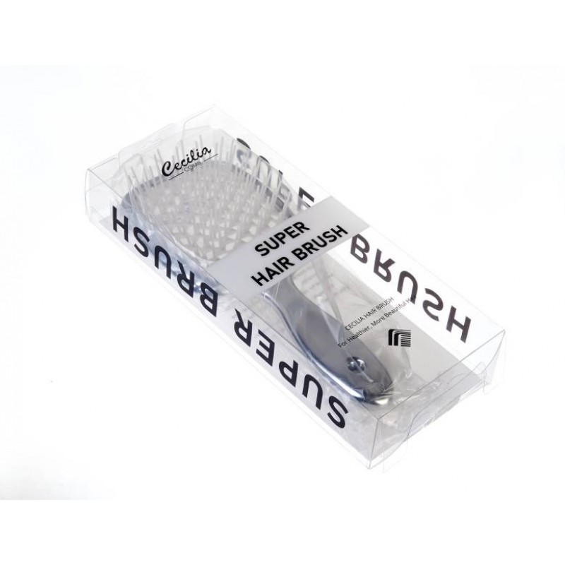 Расческа супербраш (21,5х8,5см) матовая серебристая 1-216608