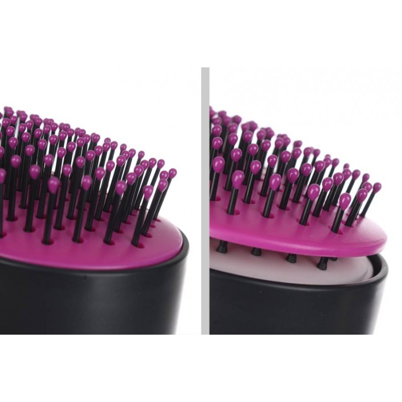 Расческа для волос самоочищающаяся малиновая 1-204681