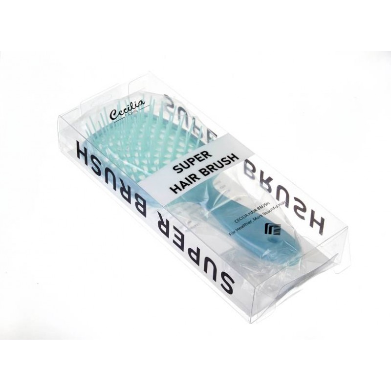 Расческа супербраш (20,5х8,5см) глянцевая мятная 1-216561