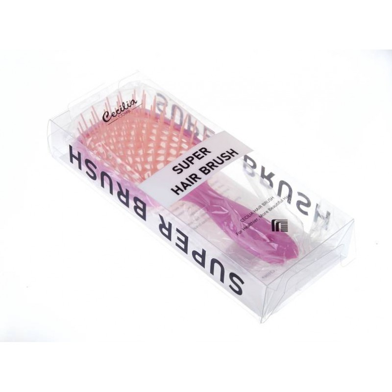 Расческа супербраш (20,5х8,5см) глянцевая розовая 1-216547