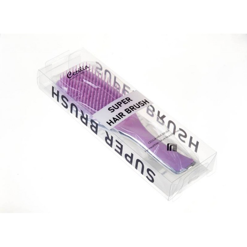 Расческа супербраш (22х6,5см) матовая серебристая  1-216639