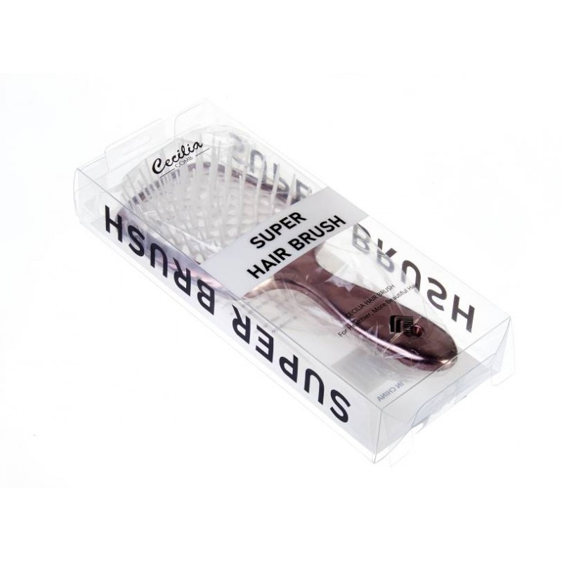 Расческа супербраш (21,5х8,5см) матовая коричневая 1-216585