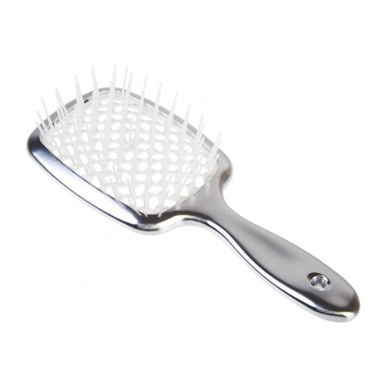 Расческа супербраш (21,5х8,5см) матовая серебристая 1-216608