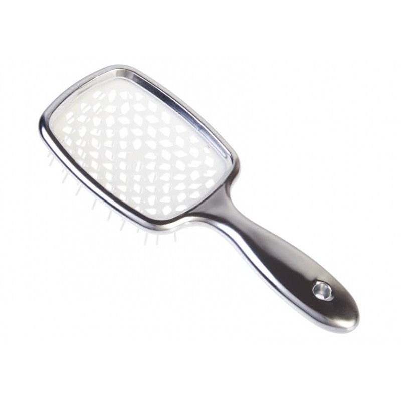 Расческа супербраш (21,5х8,5см) матовая серебристая 1-216608