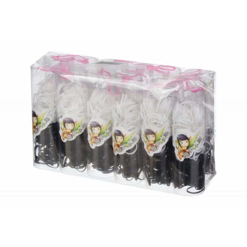 Резинка для волос (микс белые, черные) 11-1249