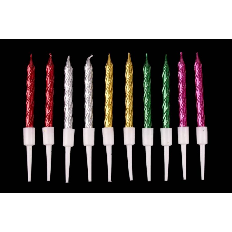 Набор свечей 10шт. 7см (микс) 5-88157