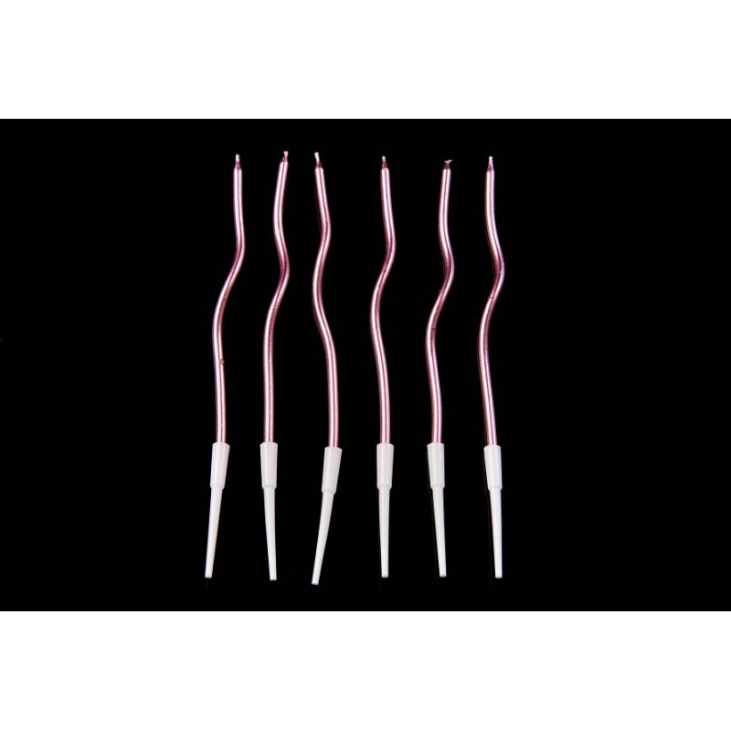 Набор свечей 6шт. 15,5см (розовый) 5-91188