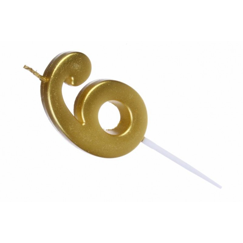 Свеча золото цифра 