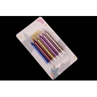 Набор свечей 6шт. 9см (микс) 5-88454