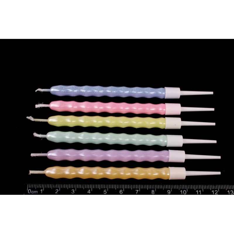 Набор свечей 6шт. 10,5см (микс) 5-88577