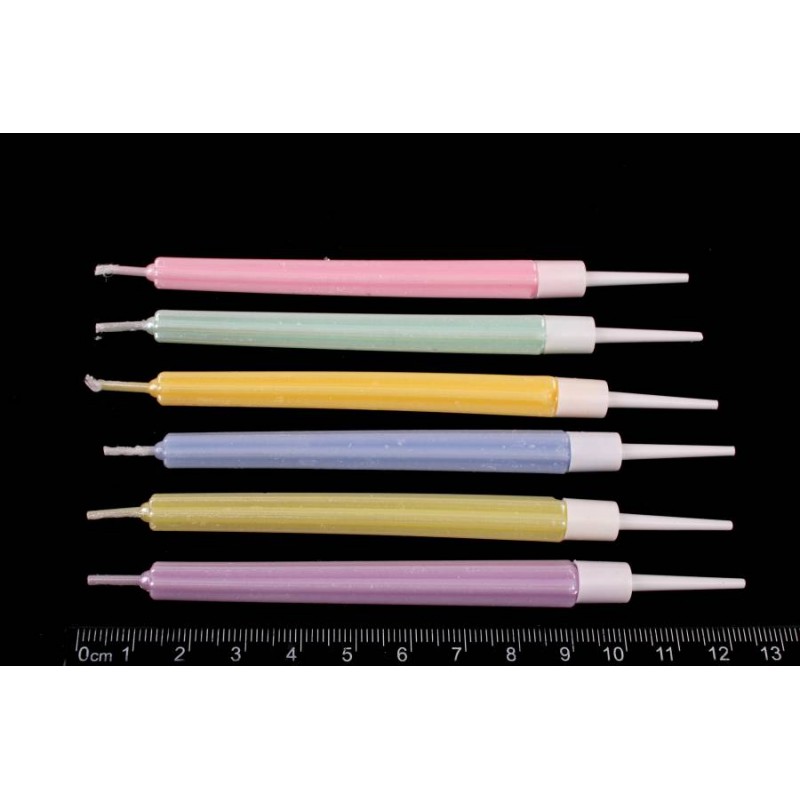 Набор свечей 6шт. 10,5см (микс) 5-88560