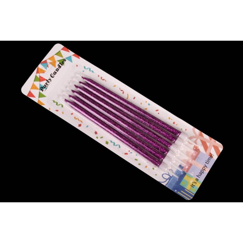 Набор свечей 6шт. 13см (фиолетовый) 5-88300