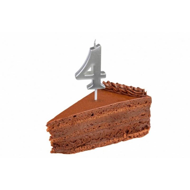 Свеча серебро цифра 