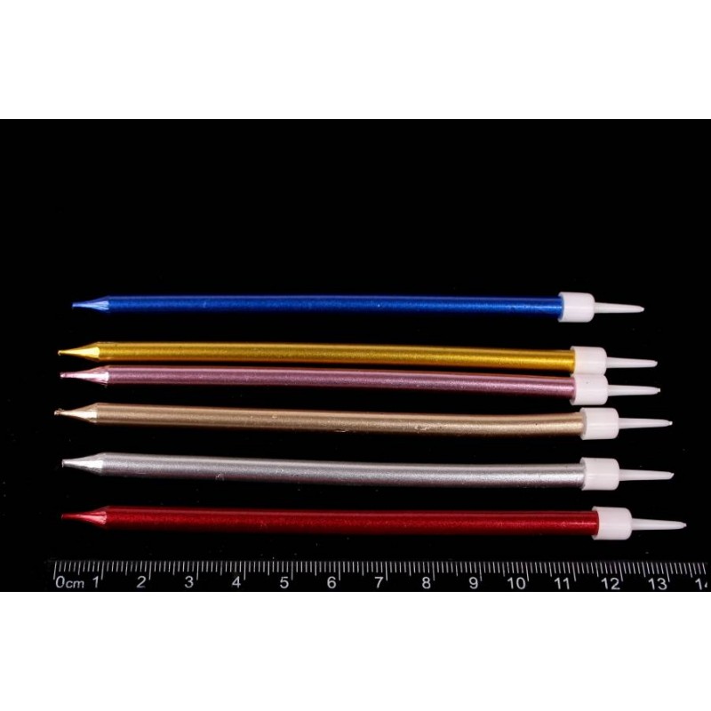 Набор свечей 6шт. 13,5см (микс) 5-88362