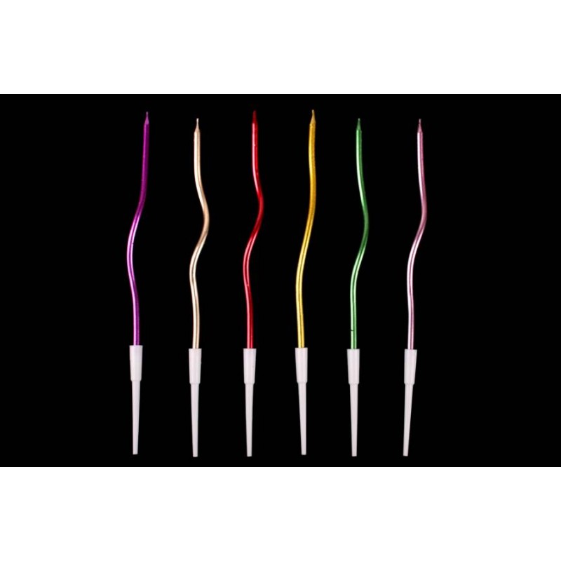 Набор свечей 6шт. 15,5см (микс) 5-88072