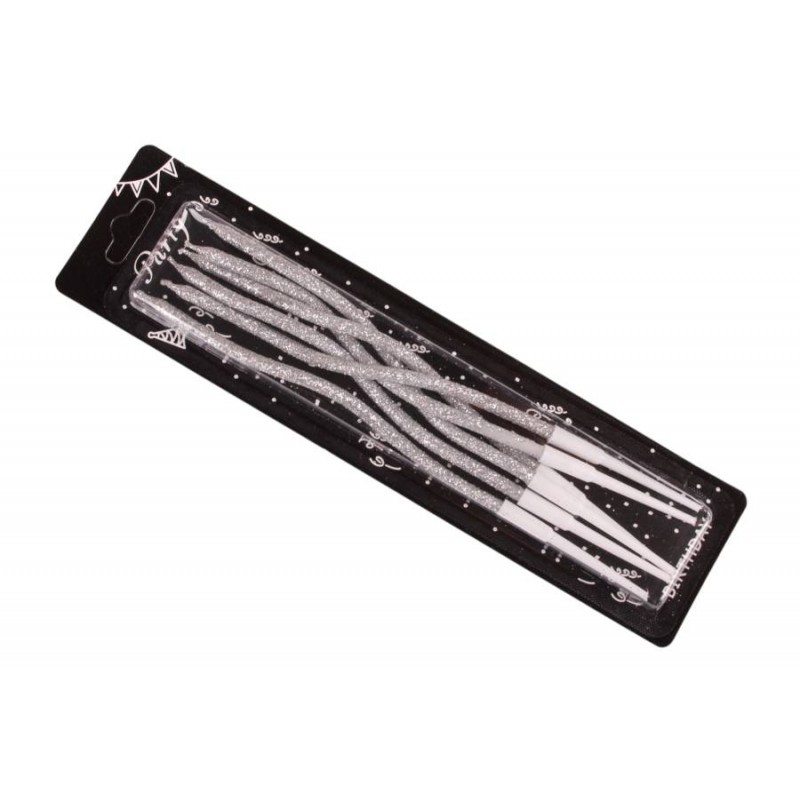 Набор свечей 6шт. 15см (серебро) 5-91140