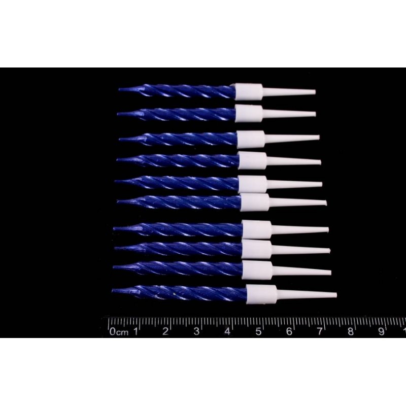 Набор свечей 10шт. 7см (синий) 5-88119