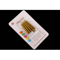 Набор свечей 10шт. 7см (золото)5-91263