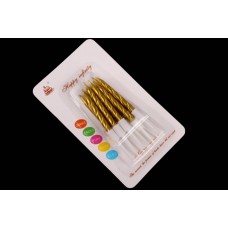 Набор свечей 10шт. 7см (золото)5-91263