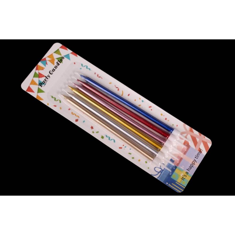 Набор свечей 6шт. 13,5см (микс) 5-88362