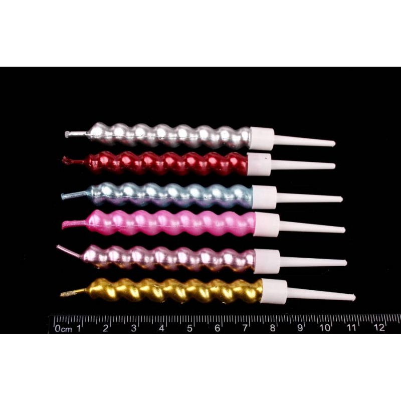 Набор свечей 6шт. 10см (микс) 5-88539