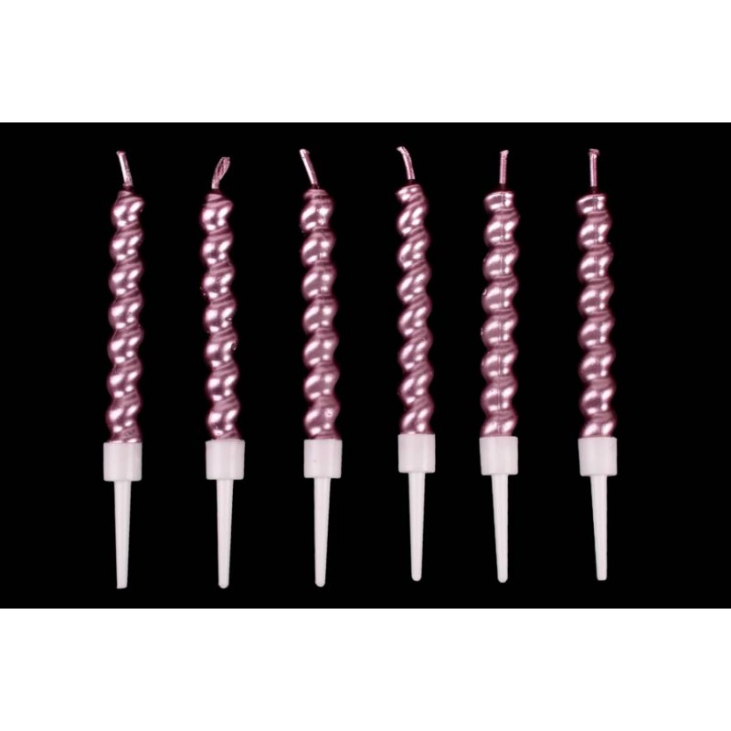 Набор свечей 6шт. 10см (розовый) 5-88492