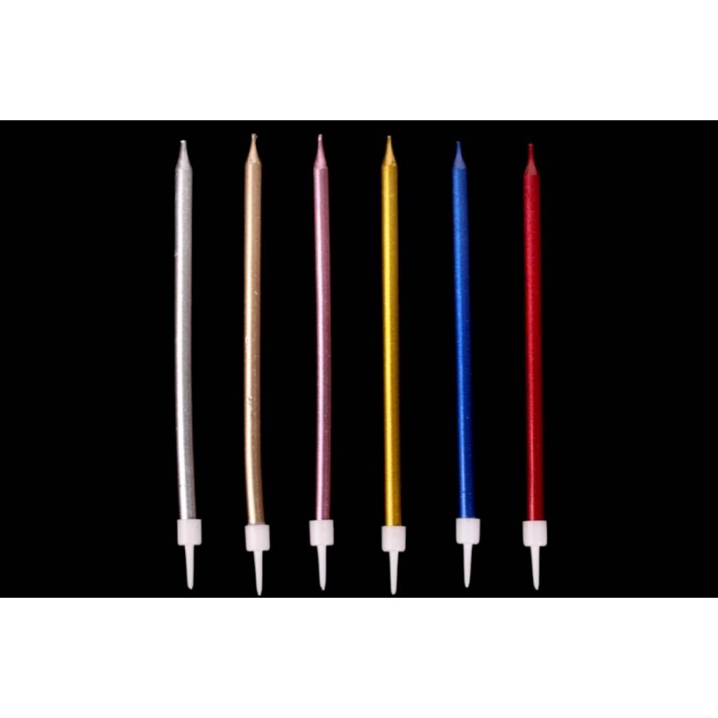 Набор свечей 6шт. 13,5см (микс) 5-88362