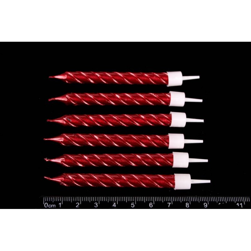 Набор свечей 6шт. 9см (красный) 5-88461