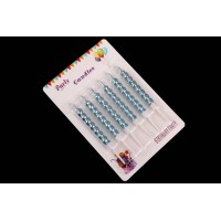 Набор свечей 6шт. 10см (синий) 5-88508