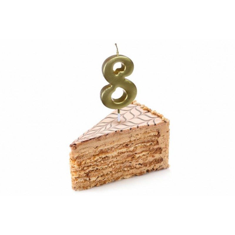 Свеча золото цифра 